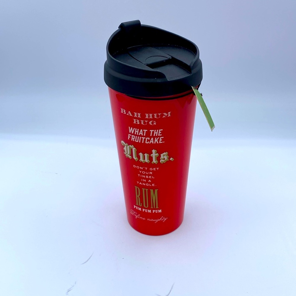 Kate Spade Bah Hum Bug Holiday Festive Tumbler Mug